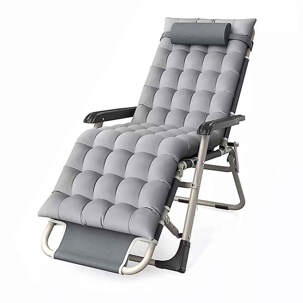 Outdoor Reclining Zero Gravity Chair Extra Wide Adjustable Garden Sun Lounger UK