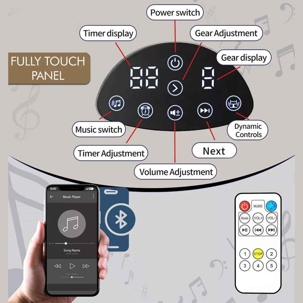 Bluetooth Electric Baby Swing Infant Music Cradle Bouncer Chair Rocker Remote UK