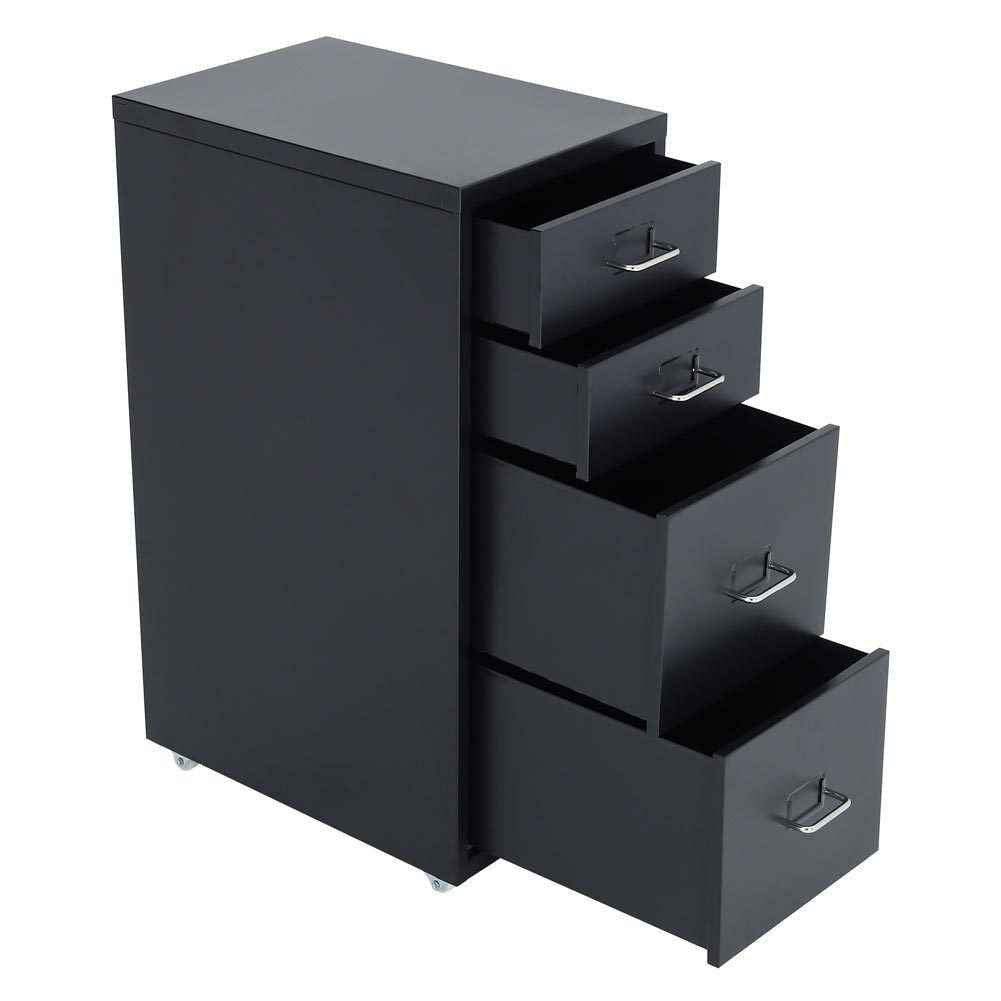 3/5/6/8 Drawers Mobile Metal Desk Office Pedestal Storage Filing Cabinets Unit