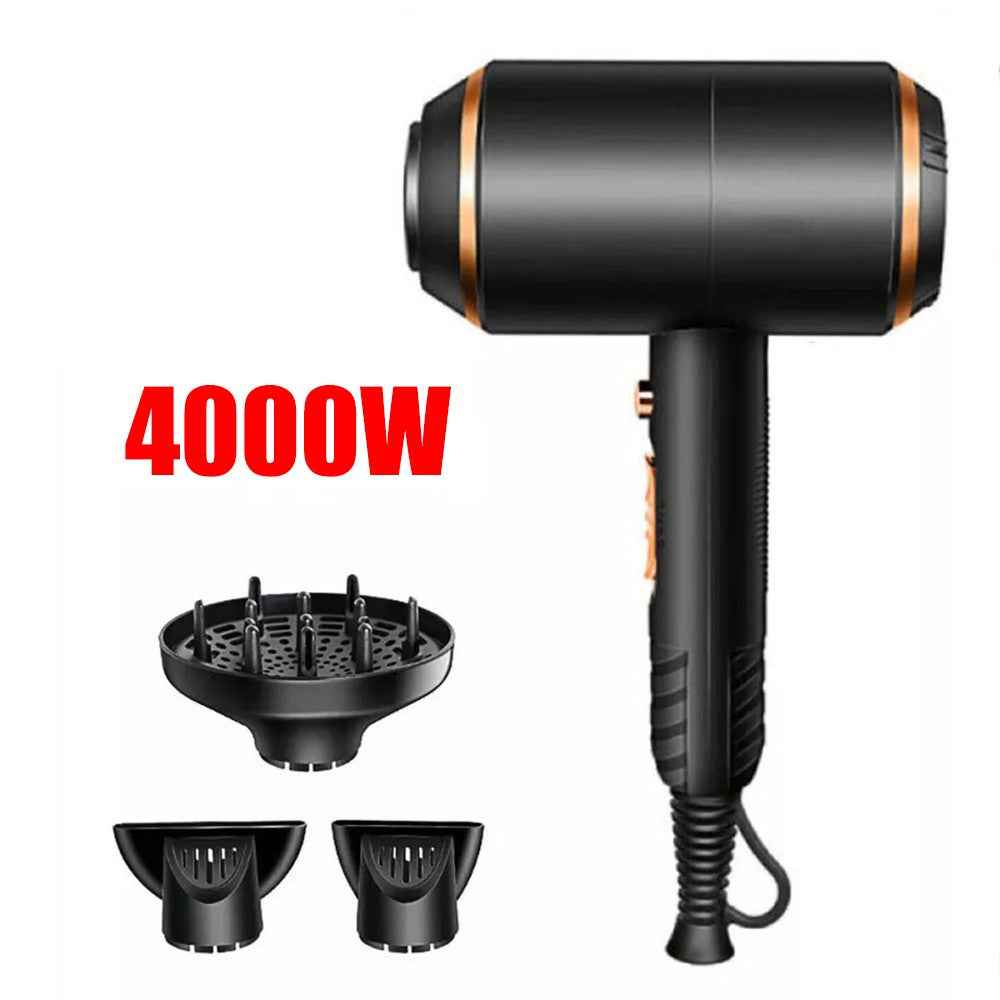 4000W Professional Fast Dry Dryer Ionic Hair Dryer for Curly Straight Hair