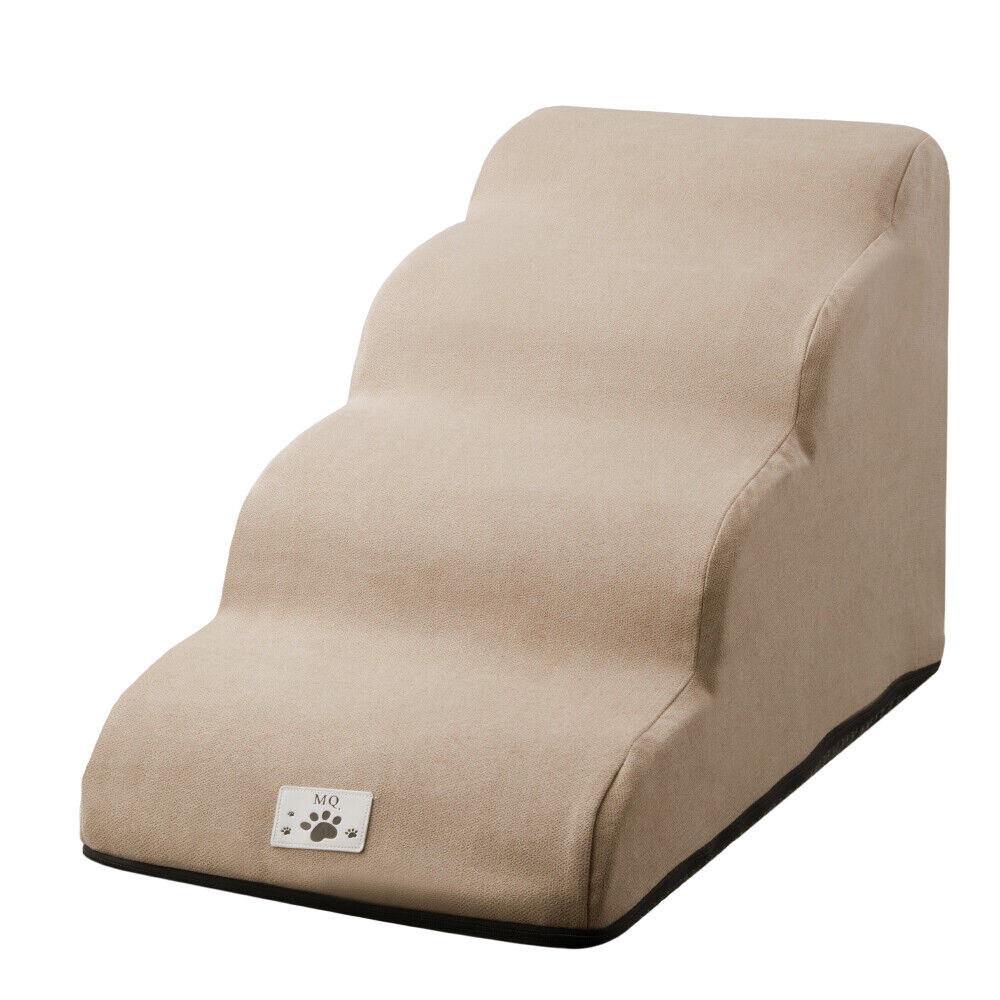 3/4/5 Steps Dog Stairs Pet For Bed Sofa Cats Ladder Ramp With Removable Cover UK