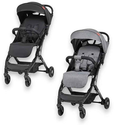 Portable Baby Stroller One-Hand Folding Pushchair W/Adjustable Backrest