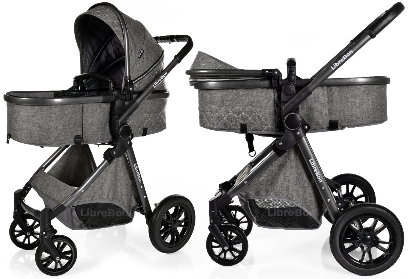 3 in 1 Pram Newborn Baby Buggy Set Travel System with Car Seat Folding Pushchair