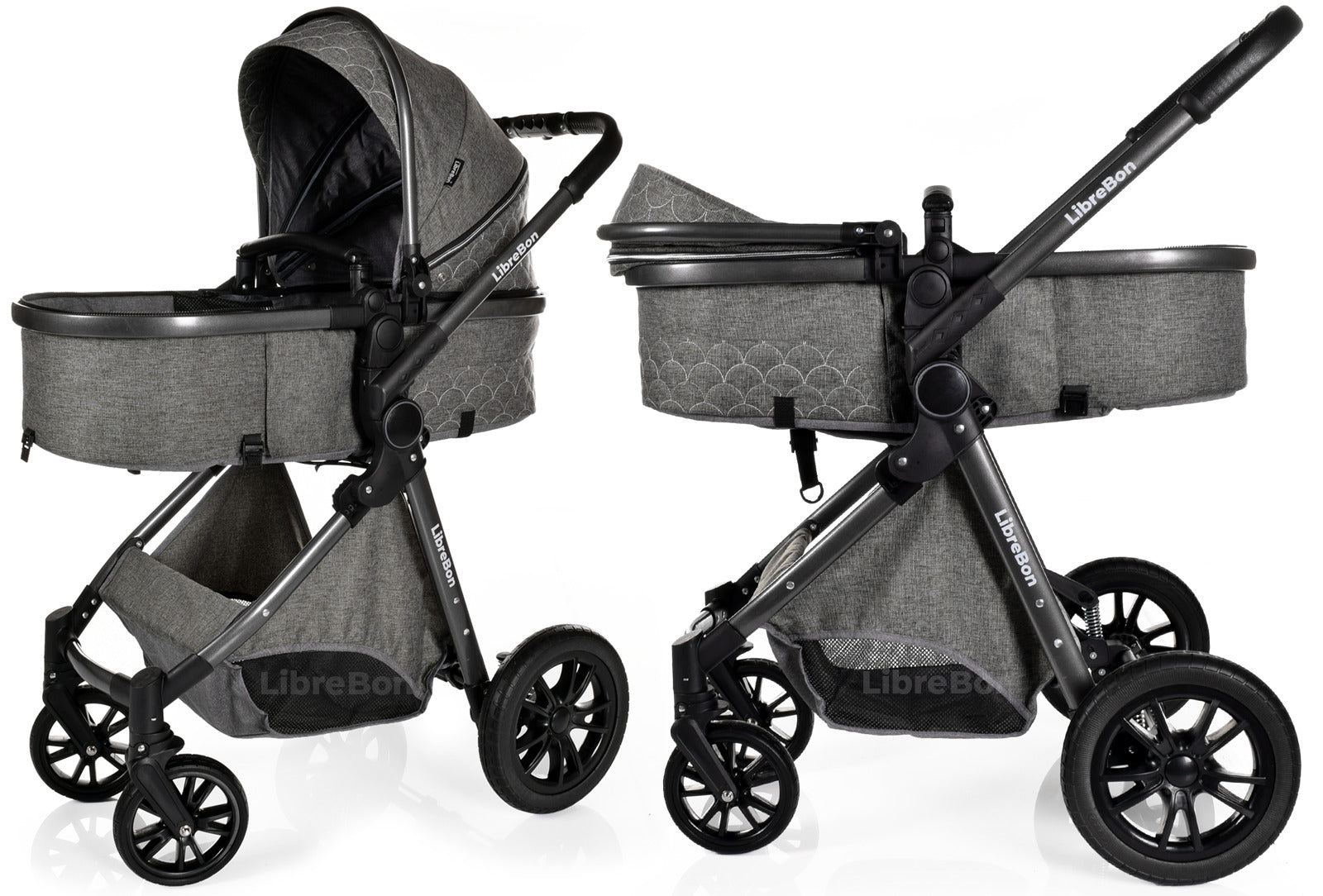 3 in 1 Pram Newborn Baby Buggy Set Travel System with Car Seat Folding Pushchair