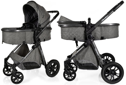 3 in 1 Pram Newborn Baby Buggy Set Travel System with Car Seat Folding Pushchair