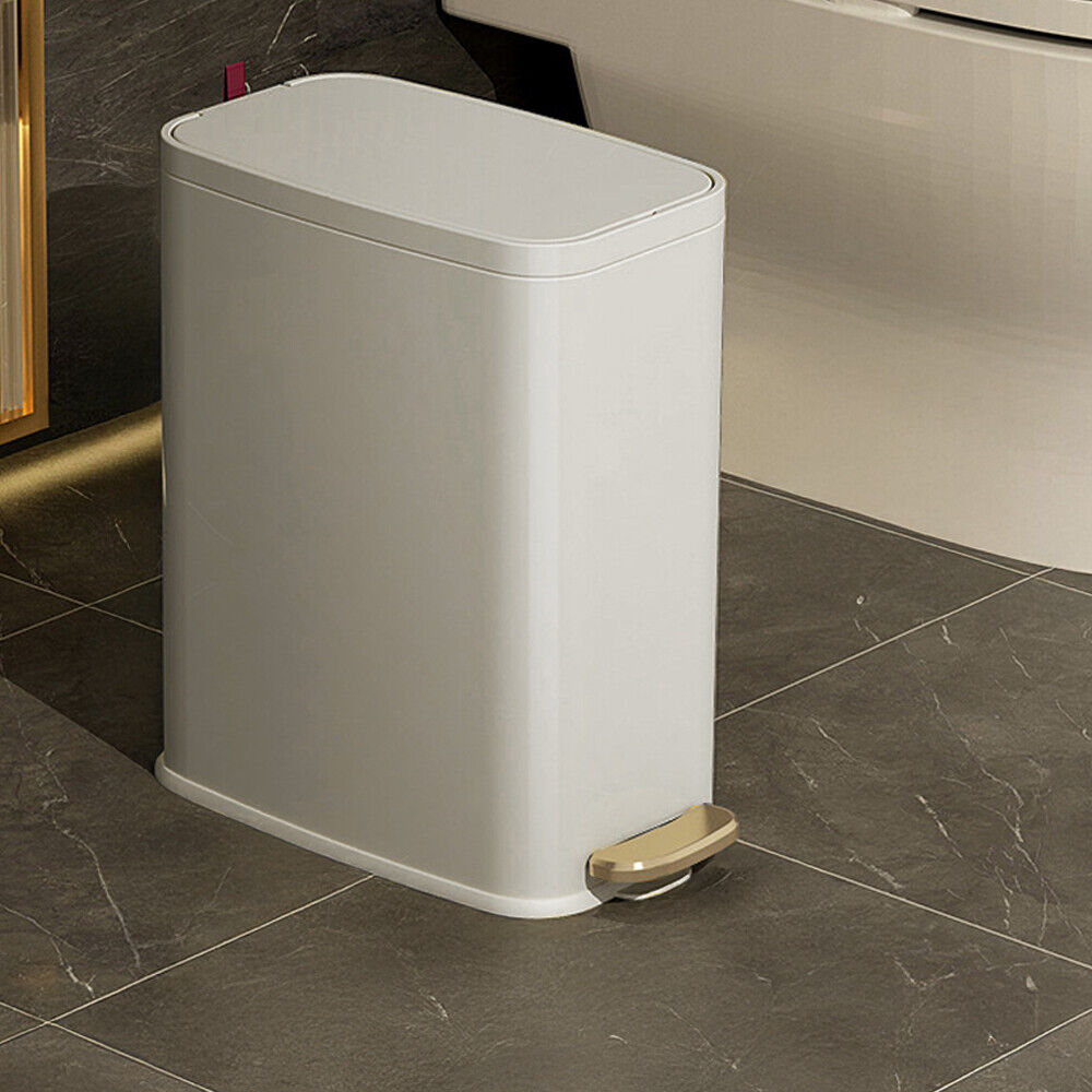 Pedal Bin Dustbin Stainless Steel Waste w/Bucket & Removable Lid Kitchen Bedroom