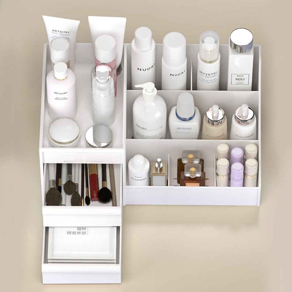 Bedroom Dressing Table Makeup Cosmetics Organiser Home Desktop Tidy Storage Box