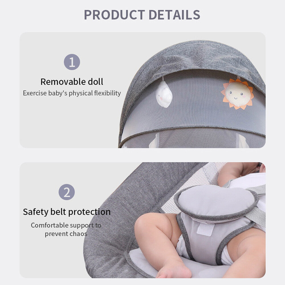 Bluetooth Electric Baby Swing Infant Music Cradle Bouncer Chair Rocker Remote UK