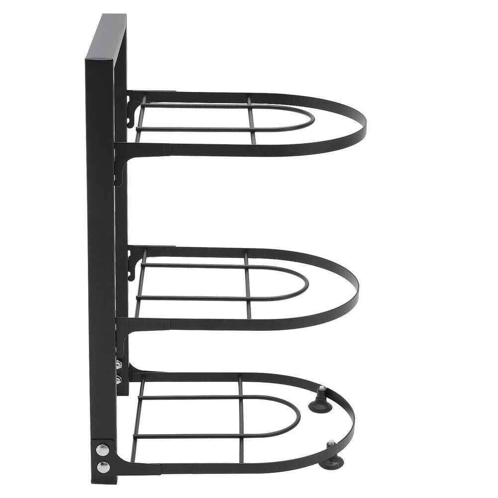 2/3/4 Tier Kitchen Pot Pan Saucepan Storage Rack Holder Organiser Stand Shelf UK