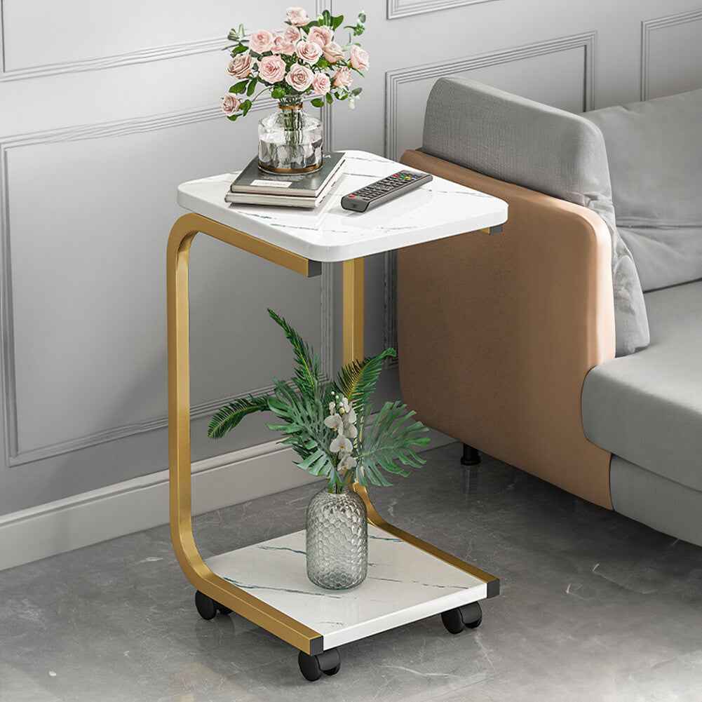 2 Tier Mobile Plant Stand Home Indoor Decor Vase Flower Pot Planter Display Rack