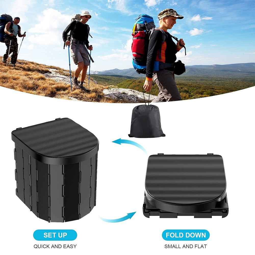Folding Toilet Car Outdoor Travel Potty Portable for Camping Hiking Beach
