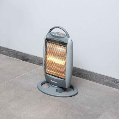 Halogen Heater Instant Heating Portable Quartz Heater 1200W Grey Pack of 2