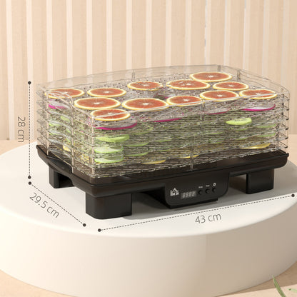 Food Dehydrator, 6 Tray Food Dryer Machine with Adjustable Temperature