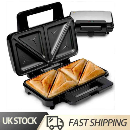 Toastie Maker 4 Slice Sandwich Toaster Non-Stick Machine Easy Clean 900W