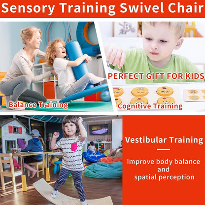 AUTISM SENSORY CHAIR KIDS CHILD SPINNING BALANCE Developmental Spin Toy UK STOCK