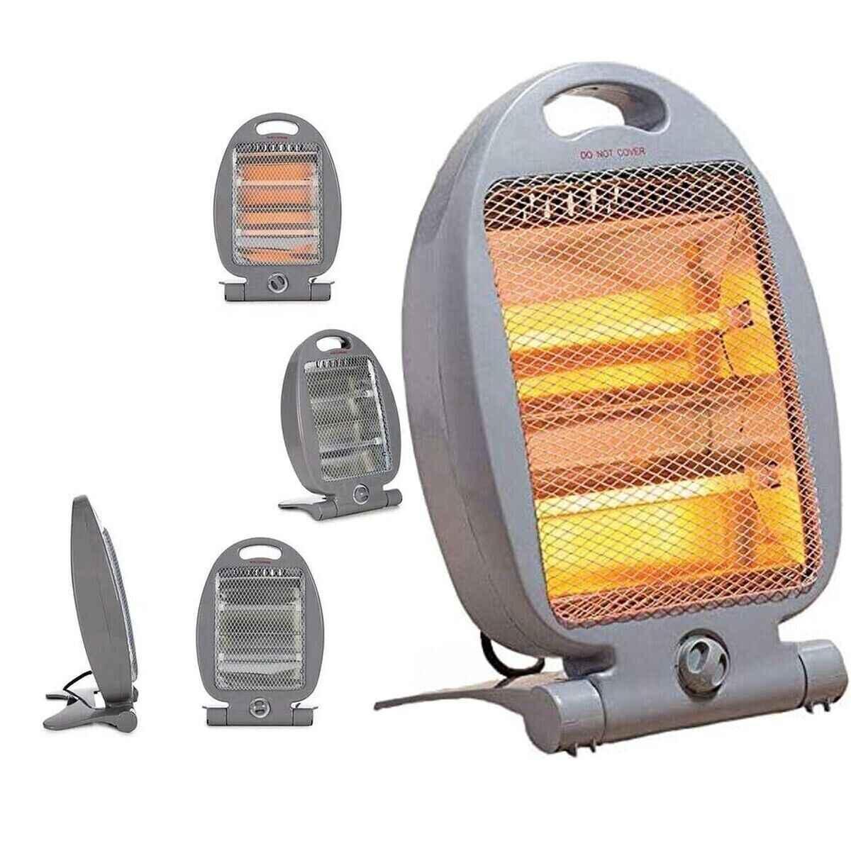 Halogen Electric Heater 400w 800w Instant Heat Portable Free Standing Quartz