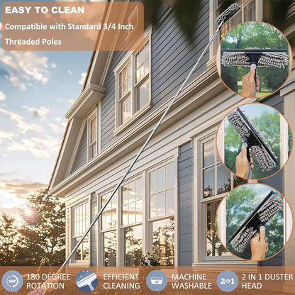 Telescopic Extendable Window Cleaner Equipment Glass Cleaning 4.5m Squeegee UK