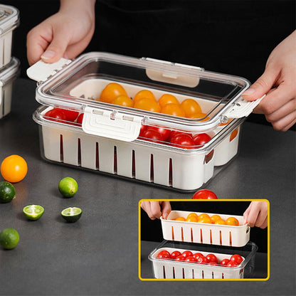 Fridge Box Holder Kitchen Cupboard Organiser Food Storage Dividers Container Lid