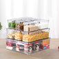 S/M/L Clear Plastic Fridge Storage Box Cupboard Organiser Fruit Veg Rack 3-10Pcs