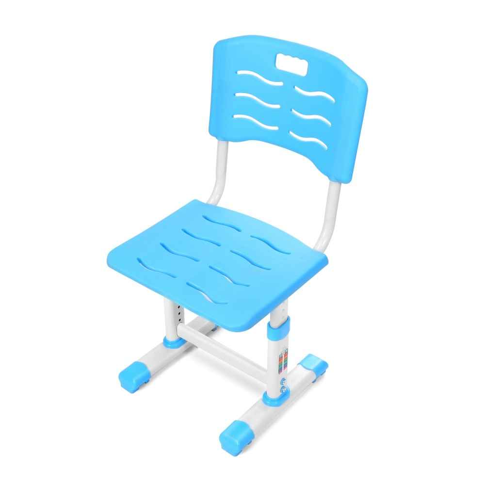 Kids Children Study Table & Chair Writing Desk Set With Lamp - Height Adjustable