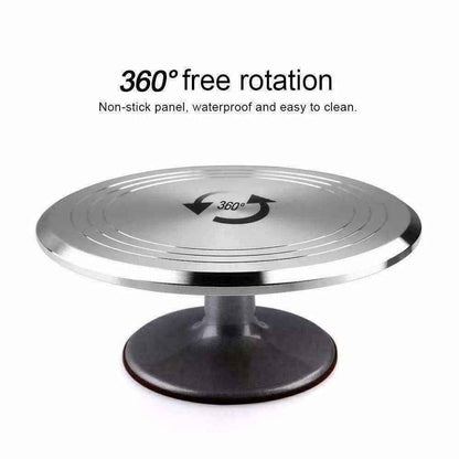 Cake Turntable 12'' Aluminum Cake Revolving Stand Holder Cake Baking Tool-UK