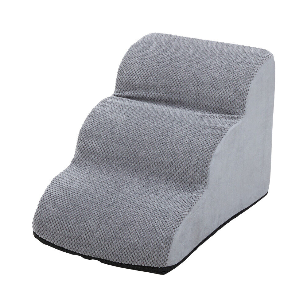 3/4/5 Steps Dog Stairs Pet For Bed Sofa Cats Ladder Ramp With Removable Cover UK