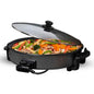 Multi Cooker Electric Frying Pan Large Pot w/ Lid 40cm Temp Control 1500W GEEPAS