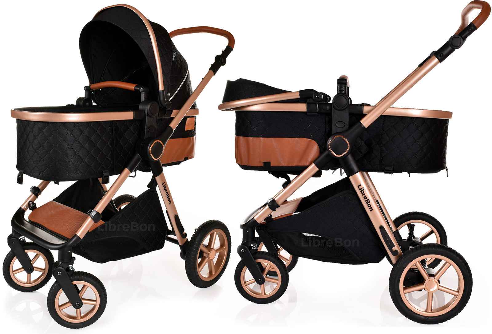 3 in 1 Pram Newborn Baby Buggy Set Travel System with Car Seat Folding Pushchair