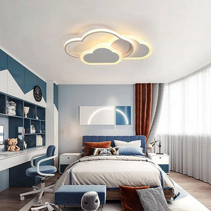 Dimmable LED Ceiling Light Modern Chandeliers Kid's Room Bedroom Cloud Lamp Tool