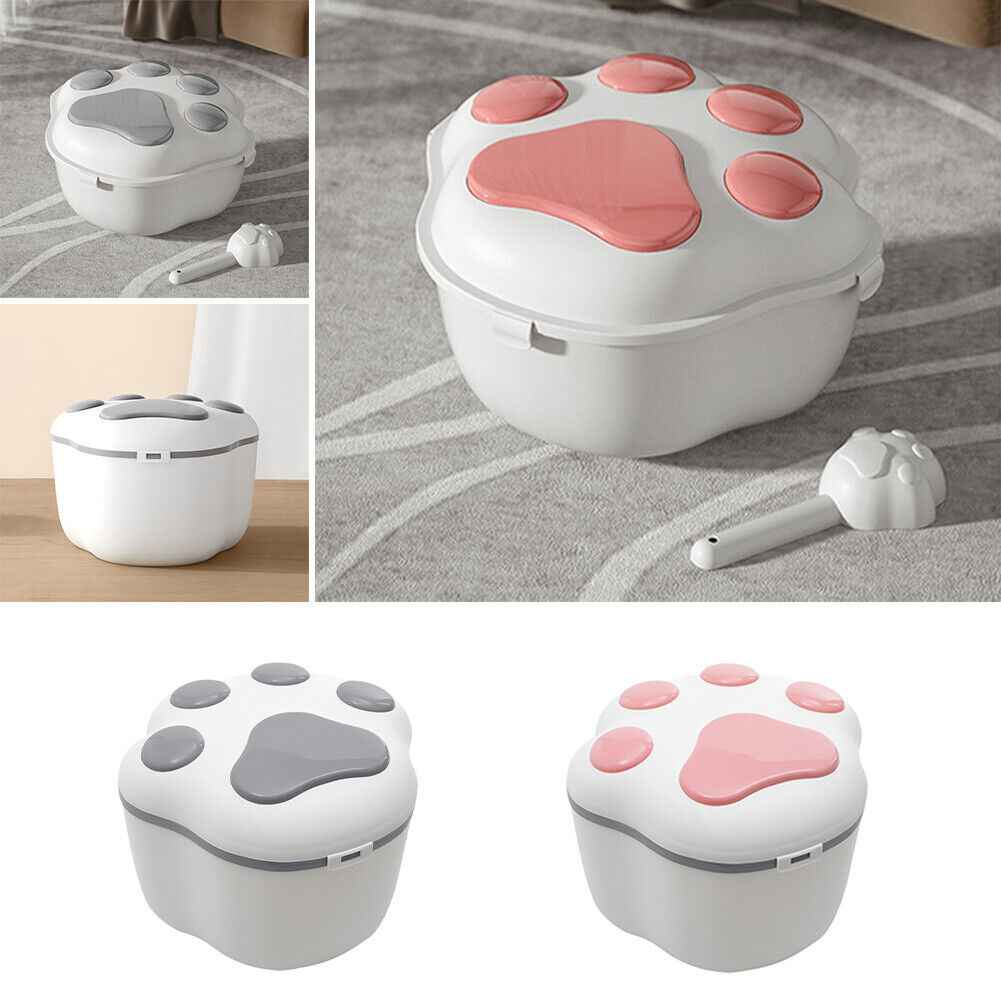 Food Storage Container Dog Cat Pet Animal Dry Food Cereal Dispenser Box with Lid