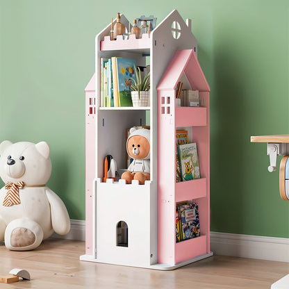 360° Rotating Kids Children Bookshelf Floor Book Shelf Rack Toy Storage Bookcase