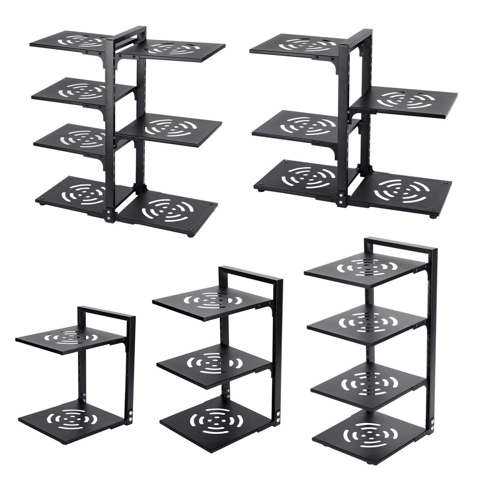 2-7Tier Black Pan Stand Saucepan Pot Rack Kitchen Storage Organiser Shelf Holder