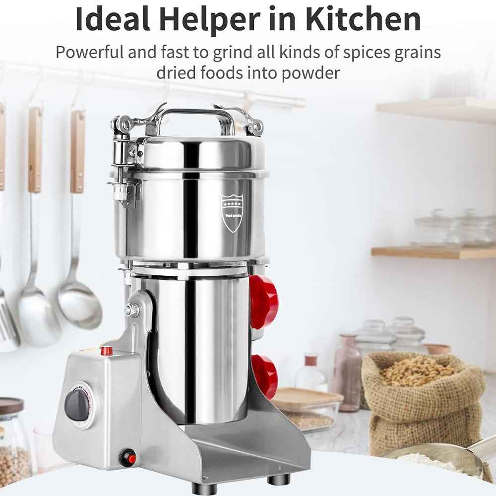 3200W Electric Grain Grinder Cereal Mill Flour Powder High Speed Machine 800g