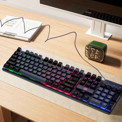K500 Mechanical Gaming Keyboard 104 Keys USB Wired RGB Backlit Keypad PC Game