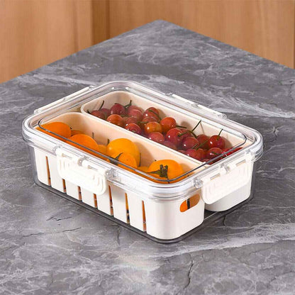 Fridge Box Holder Kitchen Cupboard Organiser Food Storage Dividers Container Lid