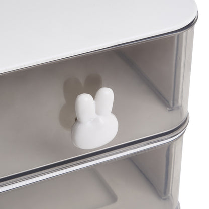 2 Drawers 6 Grids Desk Stationary Storage Box Home Office Desktop Organiser Box