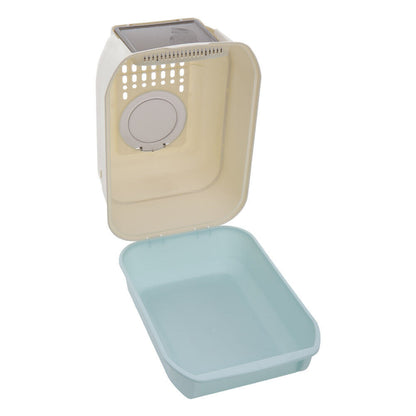 Large Hooded Cat Litter Tray Litter Box Self Cleaning Cat Pan Potty Tray w/ Lid