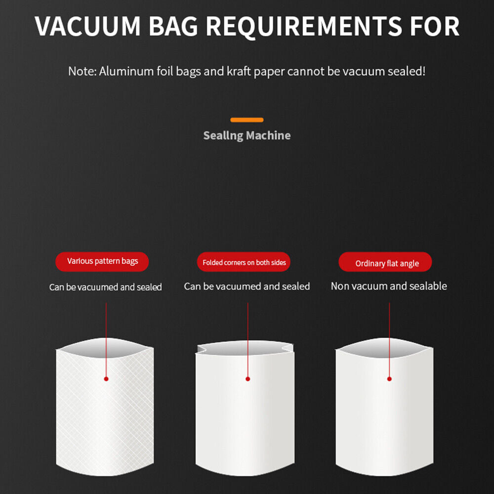 Electric Food Vacuum Sealer Automatic Dry Wet Sealing Packaging Machine +40 Bags