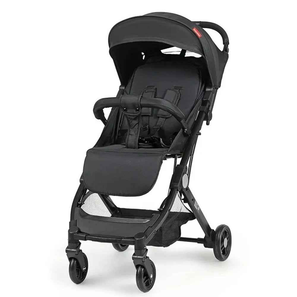 Portable Baby Stroller One-Hand Folding Pushchair W/Adjustable Backrest