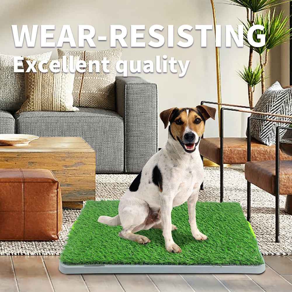 Large Pet Dog Toilet Mat Indoor Restroom Training Grass Potty Pad Loo Tray PadUK