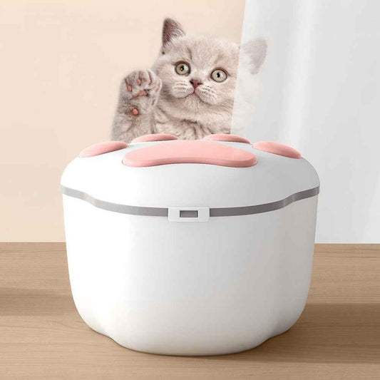 Food Storage Container Dog Cat Pet Animal Dry Food Cereal Dispenser Box with Lid
