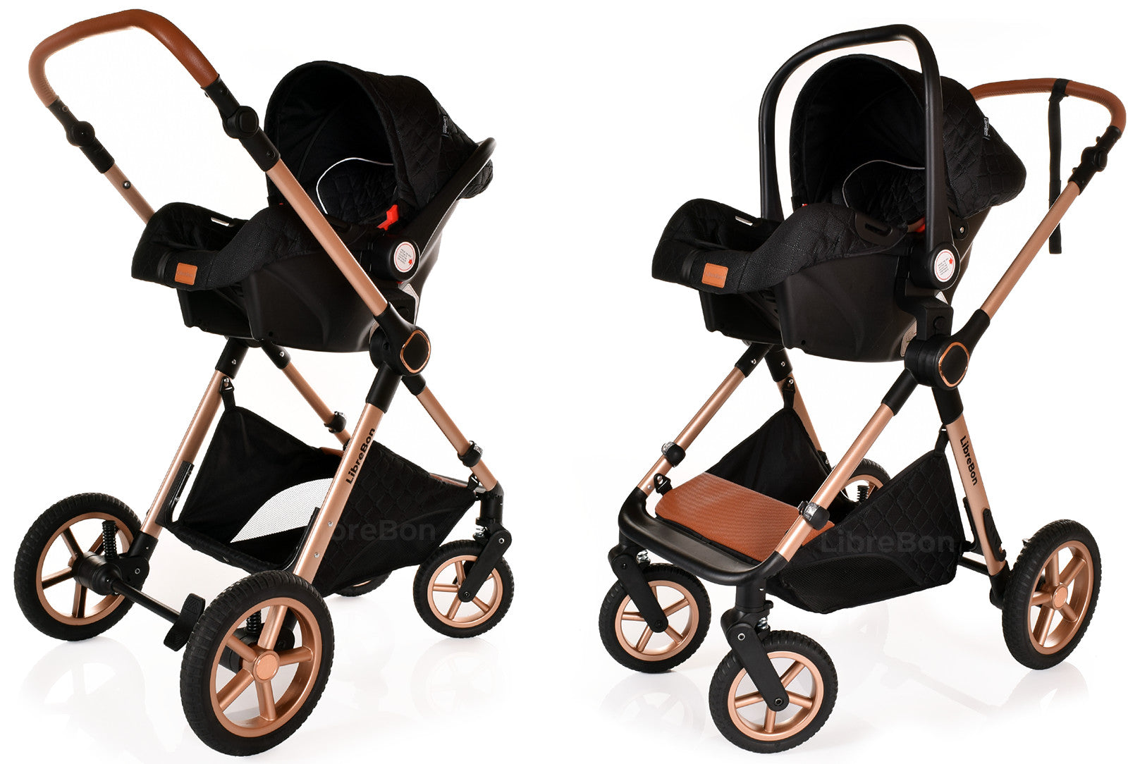 3 in 1 Pram Newborn Baby Buggy Set Travel System with Car Seat Folding Pushchair