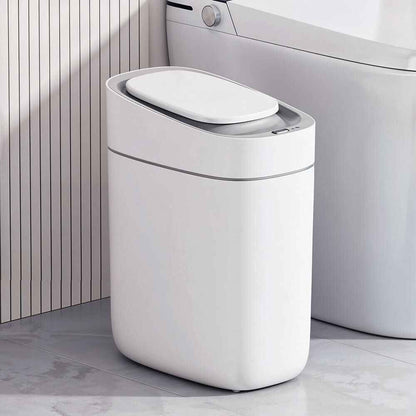 9L Motion Sensor Bin Smart Trash Can with Lid Automatic Waste Bin Trashcan White