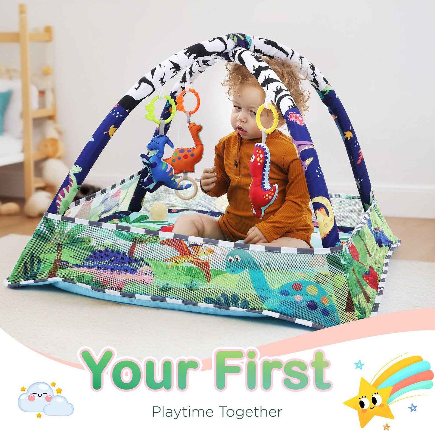 Baby Activity Gym Rack Play Mat Kid Rug Puzzle Mat Carpet Pad Baby Toy UK
