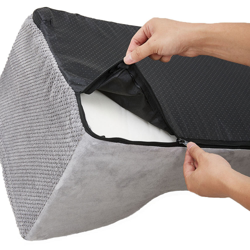 3/4/5 Steps Dog Stairs Pet For Bed Sofa Cats Ladder Ramp With Removable Cover UK