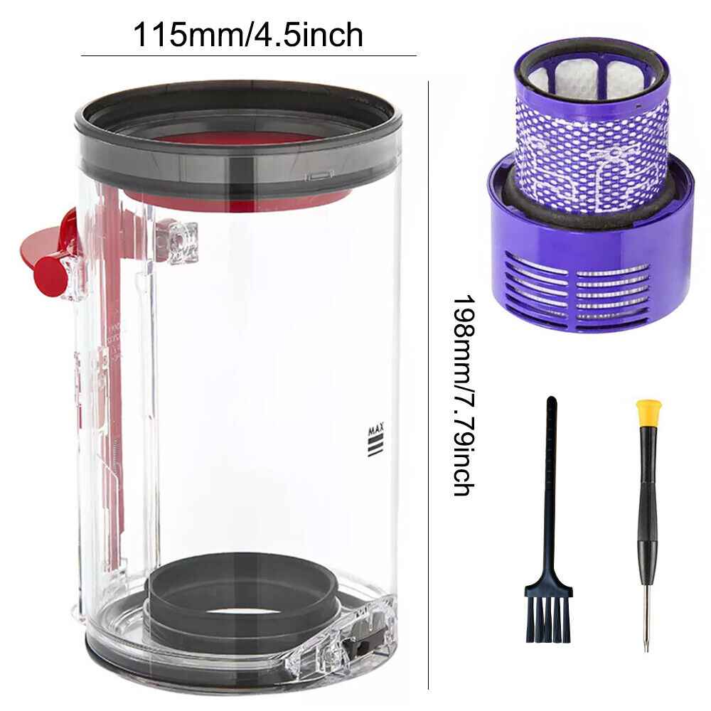 Dyson V10 Dust Bin Canister & Filter SV12 Big Container Bucket Absolute Vacuum