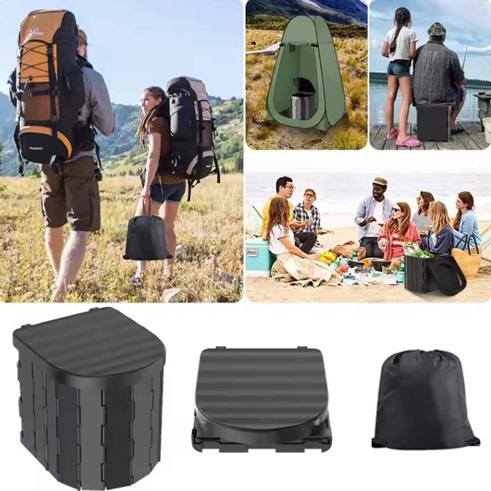 Folding Toilet Car Outdoor Travel Potty Portable for Camping Hiking Beach