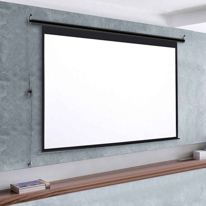 Electric Motorised Projector Screen 3D HD Home Theater Projection 16:9 4:3 Sizes