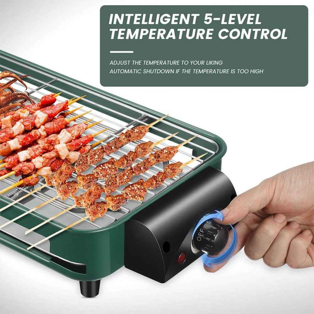 Barbecue 1500W Griddle Indoor BBQ Smokeless Convenient Hot PlateElectric Kwzwgdn