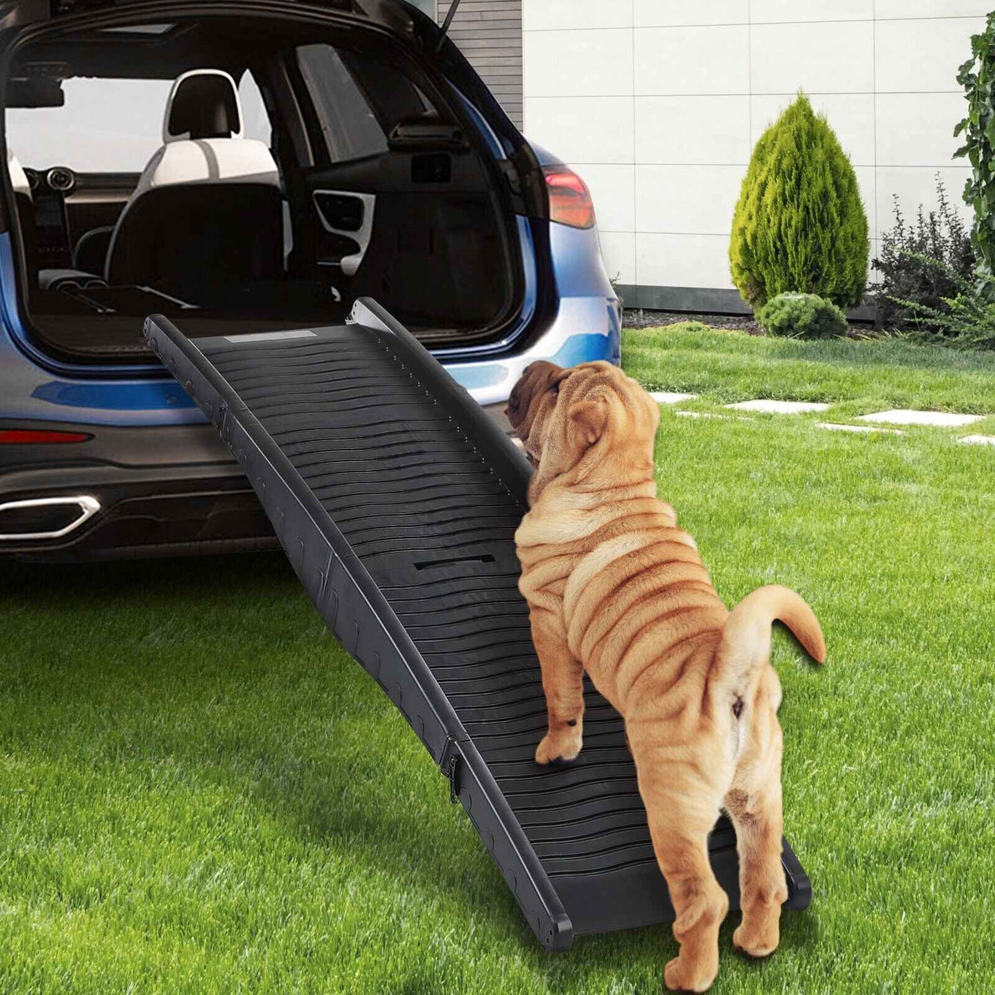 Foldable Dog Ramps, Portable Pet Ramp with Non-slip Foot Pads, Easy-Fold Lightwe